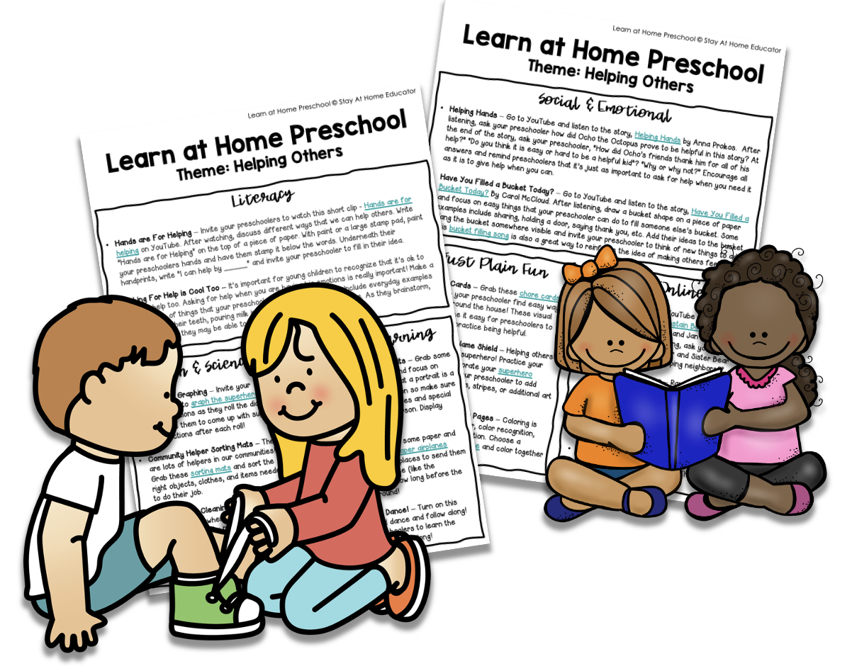 helping other lesson plans for preschool | helping others activities for preschoolers | how to teach preschoolers to help out | helping hands activities for toddlers | teaching preschoolers about friendship, kindness, and helping others